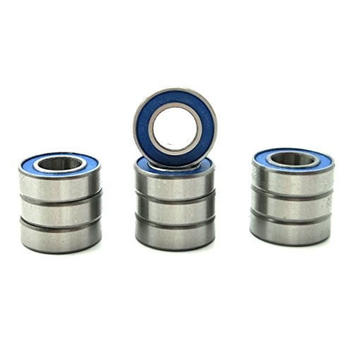 WOSKY 8x16x5mm Replacement Precision Ball Bearings ABEC 3 Rubber Seals 688-2RS-BU for Axial Arrma ECX HPI Kyosho Mugen Traxxas Team Associated RC Cars(park of 10)