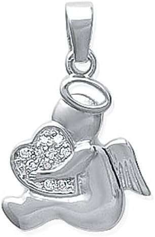 Silver Girl Angel Pendant Necklace