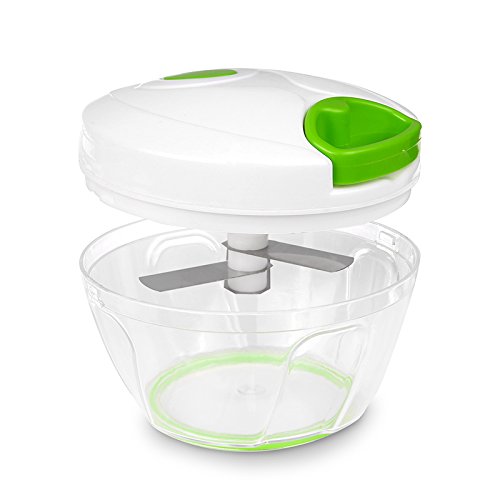 Multifunktionale Manueller Zerkleinerer KOMPAKT & Leistungsstark Hand Held Gemüseschneider Kochen Tools Küche Zubehör für Obst Zwiebeln garlics Salat - 3