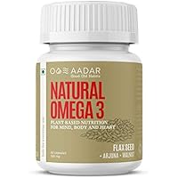 AADAR NATURAL OMEGA 3 | Vegan Omega-3 and Immunity Supplement for Men and Women | For Mind, Body and Joints | Flaxseed…