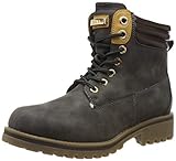  Warm Gefütterte Stiefeletten Damen Worker BootsOutdoor Winterstiefel Schnür Wildleder-Optik Schuhe 125748 Grau 40 Flandell