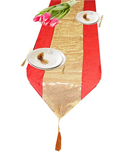 PINK PARROT Durable Dopian Silk Table Runner (12x70-inch)