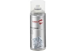 Ambro-Sol Z350 Zinco Chiaro Spray, Ideale per Ritoccare, Rifinire e Riparare con una Finitura Color Grigio Chiaro Superfici Metalliche, Bomboletta in Banda Stagnata Riciclabile all'Infinito da 400 ml
