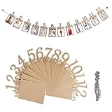 【12 piezas de tarjetas de papel】 El paquete incluye 12 tarjetas de papel fotográfico con diferentes meses del 1 al 12, bueno para la primera fiesta de cumpleaños del bebé, haga que el primer cumpleaños de su bebé sea inolvidable con la foto