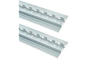 LOADCARE Lot de 2 rails d'arrimage rétractables en aluminium - Diamètre du trou : 20 mm - Longueur : 1,5 m