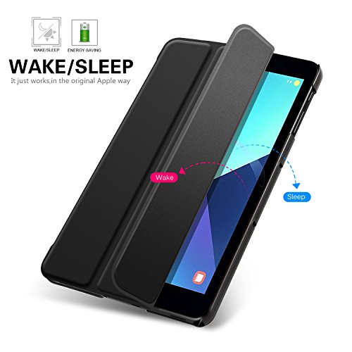 Samsung Galaxy Tab S3 9.7 Hülle iBetter Galaxy Tab S3 9.7 Slim-Fit Smart Case Hülle Schutzhülle Tasche mit Leichte Ständer für Samsung Galaxy Tab S3 9.7 SM-T820 / T825 2017 Modell-SchwarzI - 2