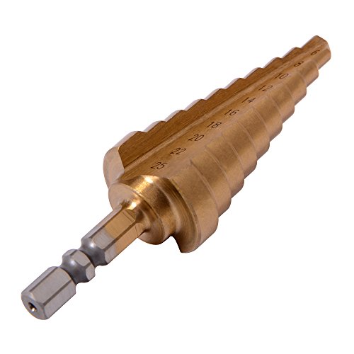 XCSOURCE® 6-25mm Stufenbohrer Bohrer 10-Punkte HSS titanbeschichteten 1/4 „Sechskantschaft Schnellspanner Holz Metall Cutter BI447 - 3