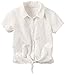 Carters Girls Short Sleeve Eyelet Tie-front Shirt; White (3T) RS.3338.00
