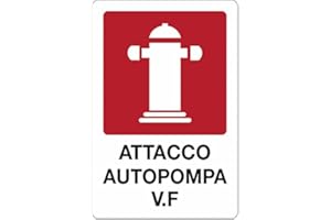 SOCIAL CRAZY CARTELLO SEGNALETICO - Attacco autopompa V.F. - Con Adesivo in Vinile e Pannello in Forex (Pannello 5mm Stampato)