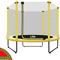 EUR POINT Trampoline pour Enfants de 150 cm avec Enceinte de sécurité, Acier galvanisé, Ressorts de Haute résistance 36pcs - Trampoline de Jardin idéal pour l'intérieur et l'extérieur