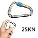 Produktbild BARGAIN Welt Inda 25 kn 5600lbs Aluminium D Form Karabiner Schraubensicherung höhlenerkundung Klettern Key Lock Karabiner Schnalle