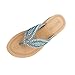 Produktbild SHE.White Sandalen Damen Sommer Perlen Sandalen Sommerschuhe Flache Sandaletten Toe Separator Flip-Flop Dicker Boden Hausschuhe Slipper