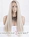 Chantiche Natural Looking Dark Roots Long Ombre Blonde Wig Straight Hair Synthetic Lace Front Wigs UK for Women Side Part Heat Resistant Fiber 22 Inches