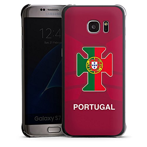 Samsung Galaxy S7 Edge Hülle Schutz Hard Case Cover Portugal EM Trikot Fußball Europameisterschaft