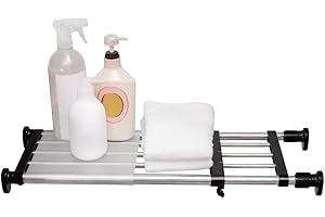 ARIIKON Ausziehbare Regalböden Kleiderschrank Regaleinsatz Schrankregal Teleskop Garderobensystem Regal DIY Separator Teleskopregal Edelstahl-Stangen Verstellbarer Länge 40–60cm, Schwarz