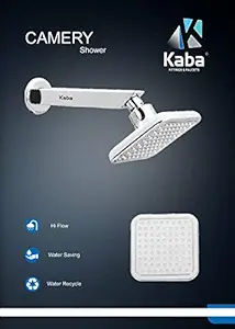KABA Camery Rain Shower with arm and Rubbit Cleaning System ABS(Chrome Finished)