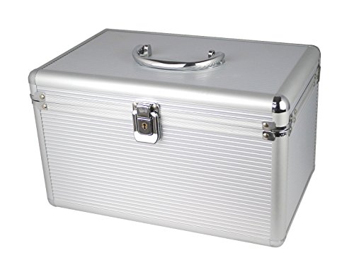 KScase Aluminium CD-Koffer für 200 CDs 300x190x185mm Silber