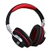 Produktbild Kopfhörer Bluetooth 4.1 HiFi Over Ear Headsets Bluetooth 90°Swivel Drehgelenk mit Mikrofon (AH861, Schwarz + Rot)