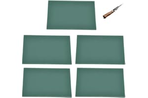 LVIFLOAE Cera per Fusione a Cera Persa, 5 Pezzi Lastre di Cera Verde 2mm per Modellazione, Scultura e Oreficeria, Strumenti per Gioielleria, Lavorazione e Prototipazione