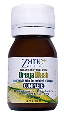 ZANE HELLAS OREGAWASH Oregano Daily Oral Rinse [Rinçage Oral Quotidien à l’origan]. 100% naturel. 1 Fl. Oz. - 30 ml. d’Alcool, Sans Fluor. Combat les bactéries naturellement. Idéal pour la gingivite, la plaque, la bouche sèche, la mauvaise halein…
