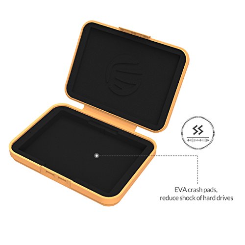 ORICO Festplattentasche Schutztasche Schutzbox (3.5″, Orange) – Aufbewahrungstasche für 3,5 Zoll Festplatten Western Digital WD Seagate Toshiba Samsung Intenso - 5