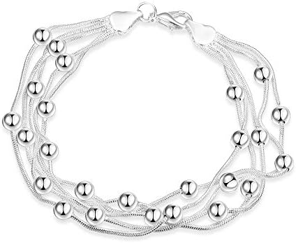 Emma Gioielli Women 'S Bracelet Silver Pl. More Wires Snake with Balls 5 mm