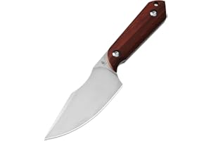 Kizer 1040M3 Harpoon Cuchillo Premium, Hoja Nitro-V 9.75 cm, Madera Sándalo Rojo - EDC Exclusivo Camping Caza
