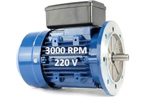 ALREN MOTOR ELECTRICO MONOFASICO 0,55KW / 0,75CV 220V 3000RPM B5 (BRIDA 160mm) TAMAÑO 71 (EJE 14mm)