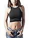 Produktbild Urban Classics Damen Ladies Tech Cropped Top, Mehrfarbig (Blk/WHT 50), Small