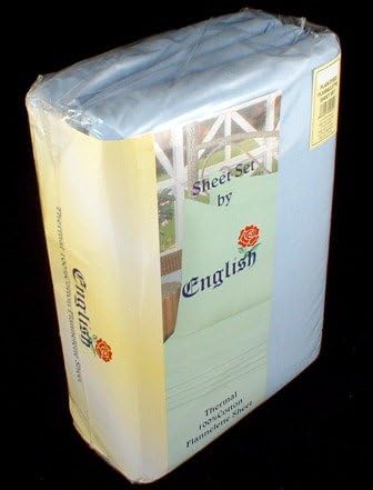 Double Bed Sky Blue Flannelette Sheet Sets - 1 x Flat, 1 x Fitted, 2 Pillowcases
