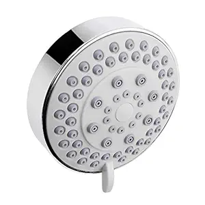 HALOSIS (QUALITY FIRST) Fabia ABS Chrome Plated Multi Function 5-Spray Modes Overhead Shower Without Arm, Chrome White, 4 Inch