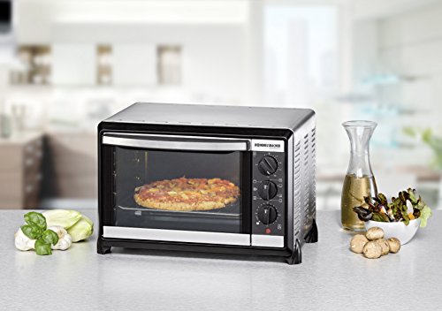ROMMELSBACHER BG 1055/E Kleinbackofen mit Umluft / 18 Liter / 7 Heizfunktionen / Doppelverglasung mit Backraumdichtung / Innenbeleuchtung/ Top Zubehör / 1050 W / Edelstahl - 2