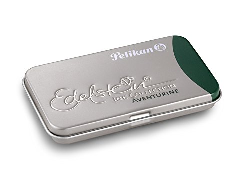 Pelikan 339671 GTP/6 Tintenpatronen Edelstein Ink im Metalletui Aventurine, grün