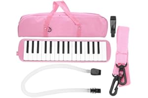 RITOEASYSPORTS 32 tasti di pianoforte Tubo Melodica Pianica Tubo flessibile lungo Melodica con borsa per il trasporto del cannello per bocchino(Rosa) strumento a fiato Strumenti Da Gioco