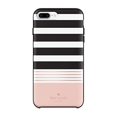 Kate Spade New York Hardshell Case Carcasa para Apple iPhone 7 Plus - Oro/Multi Transparente diseño Brillante | Logo Dorado, Compatible con Apple iPhone 7 Plus