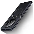 Gruattreay Compatible with Honor Magic V3 2024 Case, Matte Minimalist Phone Case [Compatible with Mag-safe],Ultra Thin Military Grade Drop Protection Rigid Phone Protective Case (Black)