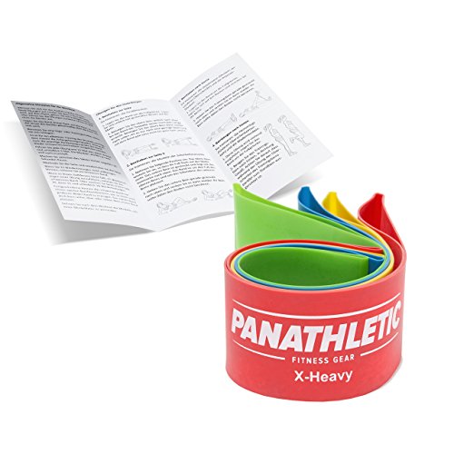 Fitnessbänder / Widerstandsbänder, 4er Set mit e-Anleitung und Tragebeutel – 4x Fitnessband, Widerstandsband, Gymnastikband, Trainingsband, Übungsband, Fitness Band, Gymnastikbänder, Trainingsbänder, Loop Bänder, Mini Bands, Übungsbänder - 4