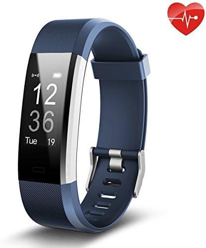 NAPPERBAND Fitness Tracker, Continuous Heart Rate Monitor Activity Tracker with GPS Tracker, Step Counter, Sleep Monitor, IP67 Waterproof, Bluetooth for Android and iOS Smartphone (Blue)