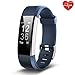 Price comparison product image NAPPERBAND Fitness Tracker, Continuous Heart Rate Monitor Activity Tracker with GPS Tracker, Step Counter, Sleep Monitor, IP67 Waterproof, Bluetooth for Android and iOS Smartphone (Blue)