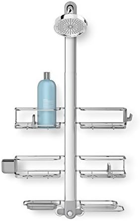 simplehumanadjustable shower caddy XL handheld-compatible stainless steel + anodized aluminum