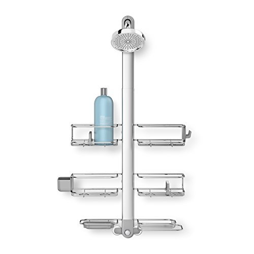 simplehumanadjustable shower caddy XL handheld-compatible stainless steel + anodized aluminum
