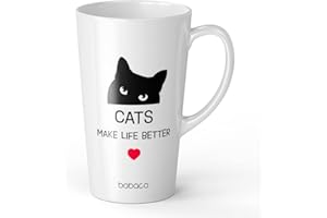 ERT GROUP Oryginalny i oficjalnie licencjonowany przez Babaco kubek ceramiczny, wzór Cats 020, kubek do kawy i herbaty, kubek Latte, 450ml