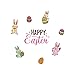 Produktbild only storerine furnitureanddecor ErschwinglichHappy Easter Eggs Vinyl Aufkleber Kunst Wandaufkleber DIY Home Room Decor
