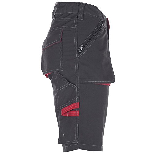 Planam Shorts Basalt, größe L, anthrazit / rot / mehrfarbig, 2840052 - 3