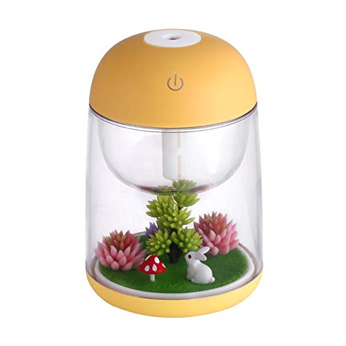 Preisvergleich Produktbild fengwen66 Micro Landschaft Luftbefeuchter Kreatives Geschenk Ätherisches Öl Aroma Diffusor (Gelb)
