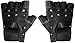 Produktbild Fingerlose Nieten-Handschuhe, 100 % Leder US-Army - Metallnieten - Schwarz - Größe M - Airsoft - Paintball - Outdoor - Motorrad - Fahren - Biker