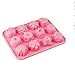 Produktbild Silikon Kochen Backform antihaftbeschichtet, naisidier 12 PCS Backformen Muffin Blumen für Kuchen, Kochfeld, Mini Kuchen, Cupcakes, Schokolade, ECC
