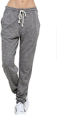 Deviz Queen Sweat Sports Pants with Pockets Jogger Trousers Women Gray Drawstring Knitted Yoga (2XL, Gray)