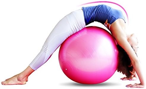 Yoga Exercise Ball Super Strong Bearing Force 2000lbs - Studio Quality Dual-Sided Non-slip Stability with Anti-burst Technology for Pilates Yoga and other fitness ball exercises in Three Sizes ( Size : 55cm )