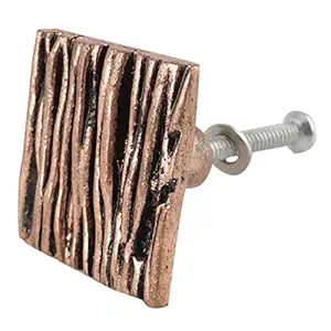 8 Pieces Drawer Hardware | Aluminium Kitchen Door Pulls | Copper Door Handle | Square Knobs for Kids Room | 3.81 cm Knobs